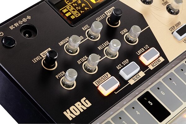 Korg Volca Drum Modeling Drum Synthesizer, New, Action Position Back