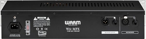 Warm Audio WA-MPX Single-Channel Tube Microphone Preamplifier, New, Action Position Back