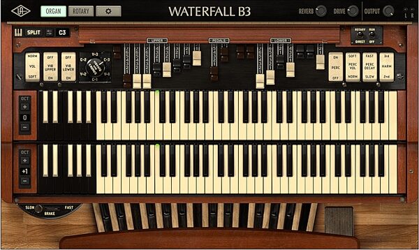 Universal Audio UAD Waterfall B3 Organ Plug-in Software, Digital Download, Main