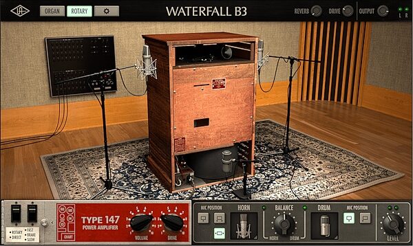 Universal Audio UAD Waterfall B3 Organ Plug-in Software, Digital Download, Speaker