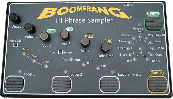 Boomerang III Phrase Sampler Looper Pedal, Main