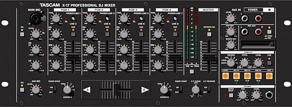 TASCAM X17 Professional 4-Channel Mobile DJ Mixer, Main