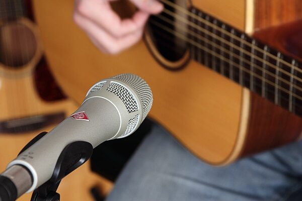 Neumann KMS 105 Handheld Supercardioid Condenser Microphone, Nickel, In Use