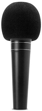 Hosa MWS-225 Microphone Windscreen, Black, In Use