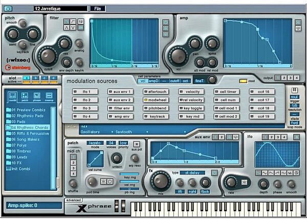 Steinberg Xphraze Ultimate Phrase Synth (Macintosh and Windows), Modulation Sources