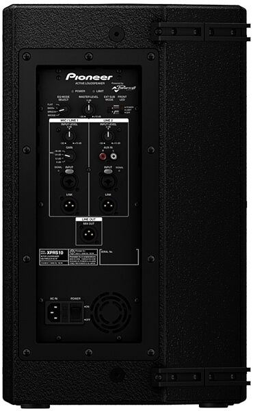 Pioneer XPRS 10 Powered Loudspeaker (1200 Watts, 1x10"), Back