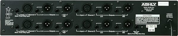Ashly XR2001 XR Series Electronic Crossover, Back
