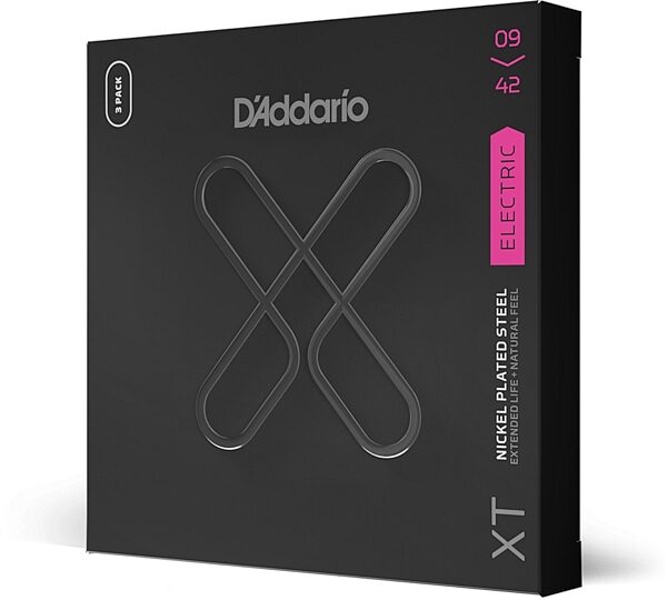 D'Addario XTE XT Electric Guitar Strings, 9-42, 3 Pack, main