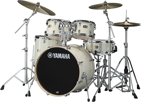 Yamaha SBP0F50 Stage Custom Drum Shell Kit, 5-Piece, Classic White, Action Position Back