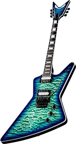 Dean Z Select Floyd Quilt Top Electric Guitar, Angled Front