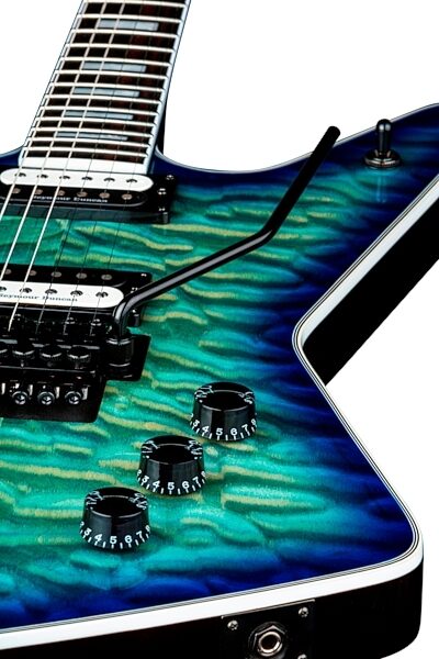 Dean Z Select Floyd Quilt Top Electric Guitar, Detail Control Panel