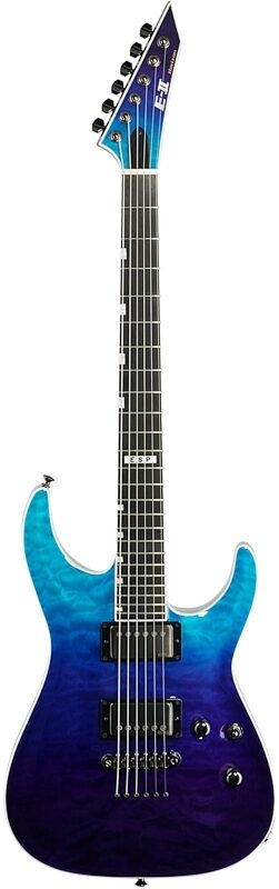 ESP EII Horizon NTII Electric Guitar (with Case), Blue Purple Gradation, Serial Number ES8620203, Full Straight Front