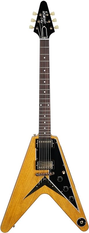 Gibson Custom 1958 Korina Flying V Electric Guitar (with Case), Black Pickguard, Serial Number 811110, Full Straight Front