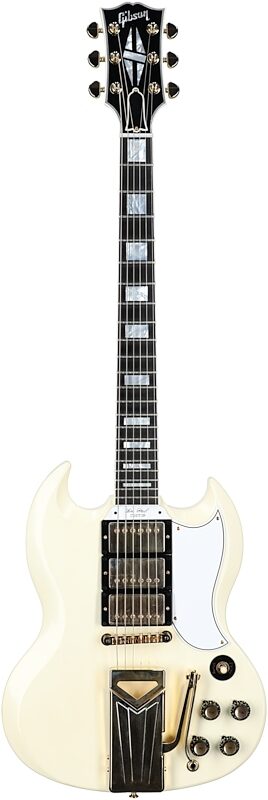 Gibson Custom 60th Anniversary 1961 Les Paul SG Custom VOS Electric Guitar (with Case), Classic White, 18-Pay-Eligible, Serial Number 107441, Full Straight Front