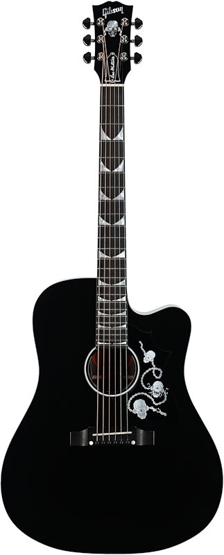 Gibson Limited Edition Dave Mustaine Songwriter Signed Acoustic-Electric Guitar, Ebony, Serial Number 20592092, Full Straight Front