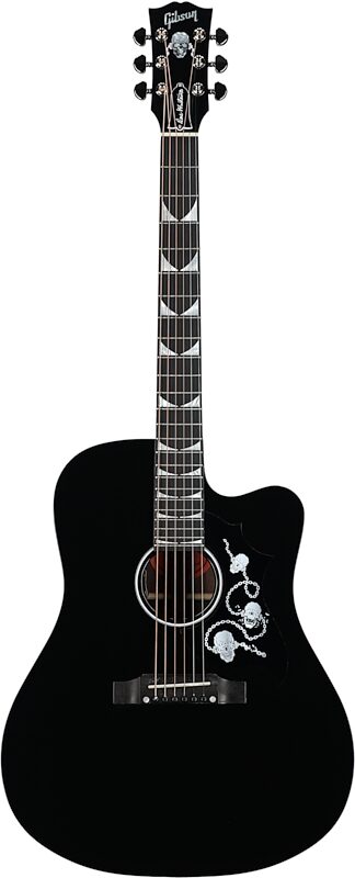 Gibson Limited Edition Dave Mustaine Songwriter Signed Acoustic-Electric Guitar, Ebony, Serial Number 20592090, Full Straight Front