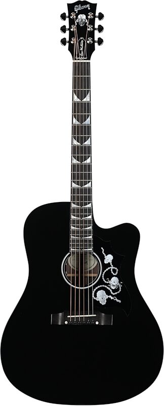 Gibson Dave Mustaine Songwriter Acoustic Electric Guitar (with Case), Ebony, Serial Number 21542020, Full Straight Front