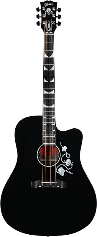 Gibson Dave Mustaine Songwriter Acoustic Electric Guitar (with Case), Ebony, Serial Number 21572090, Full Straight Front