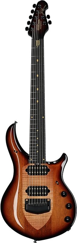 Ernie Ball Music Man Majesty 7 John Petrucci 20th Anniversary Electric Guitar (with Case), Honey Butter Burst, Serial Number M015940, Full Straight Front