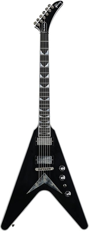 Gibson Custom Shop Dave Mustaine Flying V EXP VOS Electric Guitar (with Case), Ebony, Serial Number DMV68, Full Straight Front