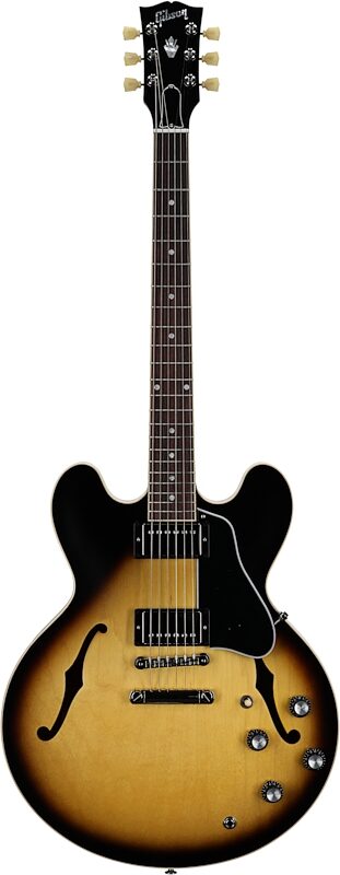 Gibson ES-335 Dot Satin Electric Guitar (with Case), Vintage Burst, Serial Number 229820203, Full Straight Front