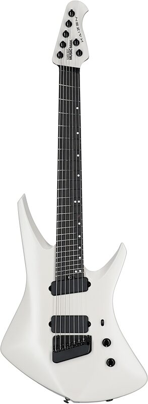 Ernie Ball Music Man Kaizen 7 Electric Guitar (with Case), Chalk White, Serial Number S09565, Full Straight Front