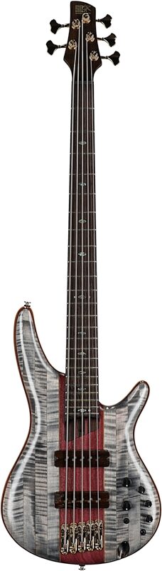 Ibanez SR5CMDX Premium Bass, 5-String (with Gig Bag), Black Ice Low Gloss, Serial Number 211P01220908606, Full Straight Front
