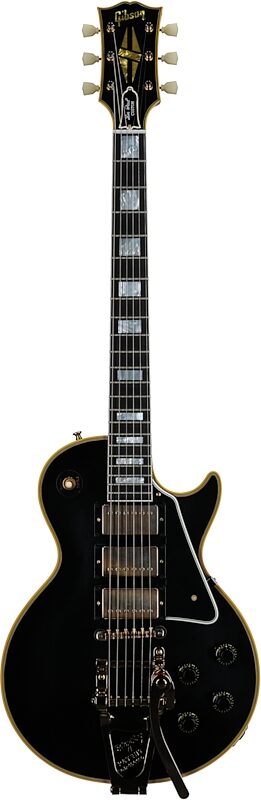 Gibson Custom '57 Les Paul Custom Black Beauty Electric Guitar (with Case), Ebony, with Bigsby, Serial Number 73841, Full Straight Front