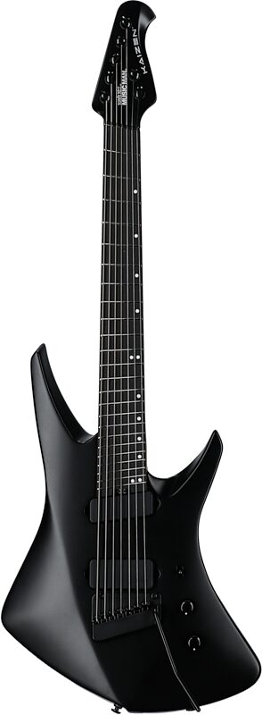 Ernie Ball Music Man Kaizen 7 Electric Guitar (with Case), Apollo Black, Serial Number S08562, Full Straight Front