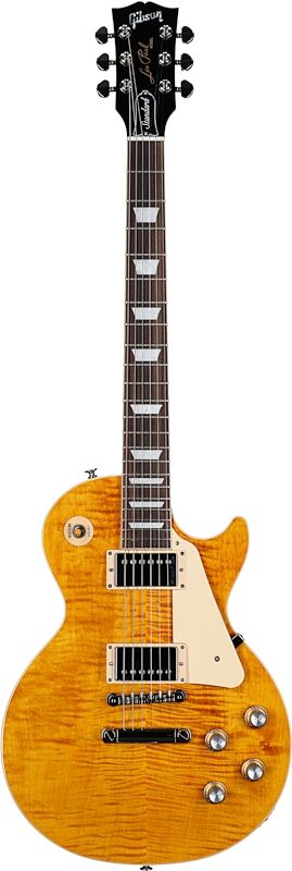 Gibson Les Paul Standard 60s Custom Color Electric Guitar, Figured Top (with Case), Honey Amber, Serial Number 219130262, Full Straight Front
