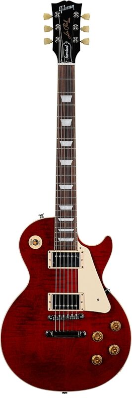 Gibson Les Paul Standard 50s Custom Color Electric Guitar, Figured Top (with Case), Cherry, Serial Number 220230313, Full Straight Front
