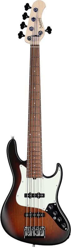 Sadowsky MetroLine 22-Fret Will Lee Signature Bass, 5-String (with Gig Bag), Almond Sunburst, Serial Number SML G 003166-23, Full Straight Front