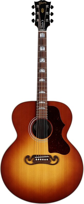 Gibson SJ-200 Studio Rosewood Jumbo Acoustic-Electric Guitar (with Case), Satin Rosewood Burst, Serial Number 22163022, Full Straight Front