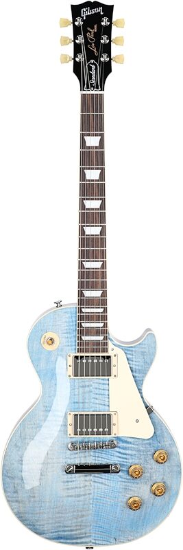 Gibson Les Paul Standard 50s Custom Color Electric Guitar, Figured Top (with Case), Ocean Blue, Serial Number 221930285, Full Straight Front