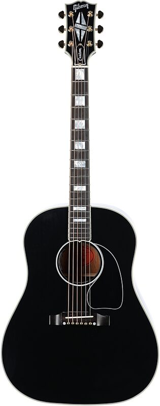 Gibson Custom J-45 Acoustic-Electric Guitar (with Case), Ebony, Serial Number 22963031, Full Straight Front