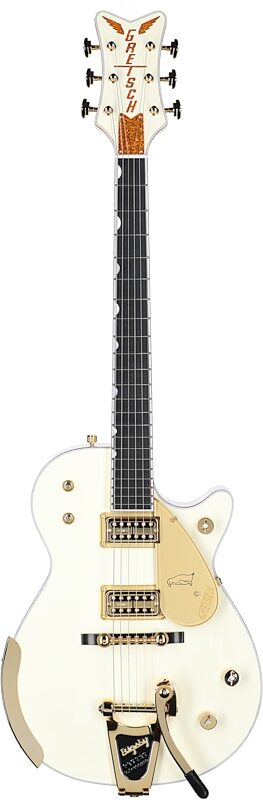 Gretsch G6134T58 Vintage Select 58 Electric Guitar (with Case), Penguin White, Serial Number JT23083132, Full Straight Front