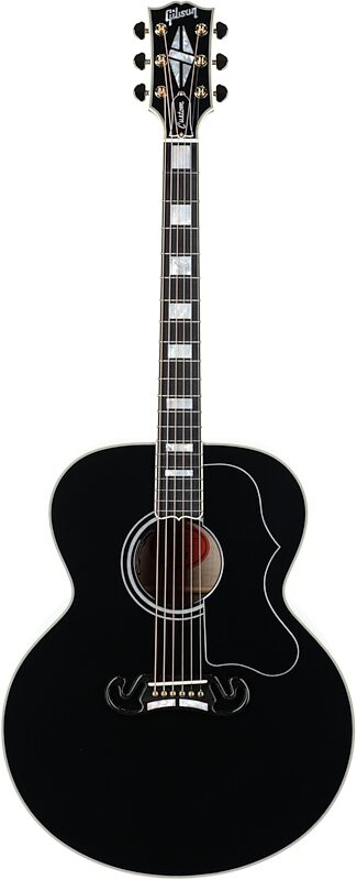 Gibson Custom Shop SJ200 Custom Jumbo Acoustic-Electric Guitar (with Case), Ebony, Serial Number 23173025, Full Straight Front