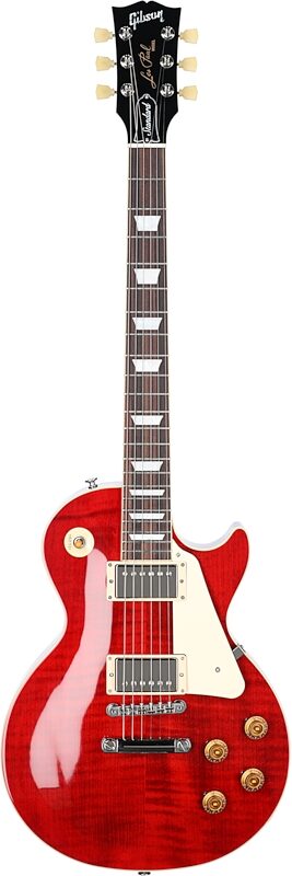 Gibson Les Paul Standard 50s Custom Color Electric Guitar, Figured Top (with Case), Cherry, Serial Number 223730423, Full Straight Front