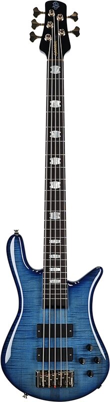 Spector Euro5 LT Electric Bass, 5-String (with Gig Bag), Blue Fade Gloss, Serial Number 21NB 20543, Full Straight Front