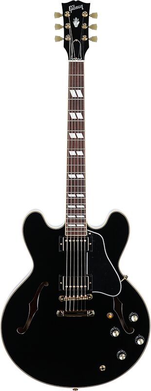 Gibson Limited Edition ES-345 Electric Guitar (with Case), Ebony, Serial Number 208020264, Full Straight Front