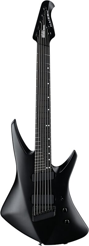 Ernie Ball Music Man Kaizen 7 Electric Guitar (with Case), Apollo Black, Serial Number S10111, Full Straight Front