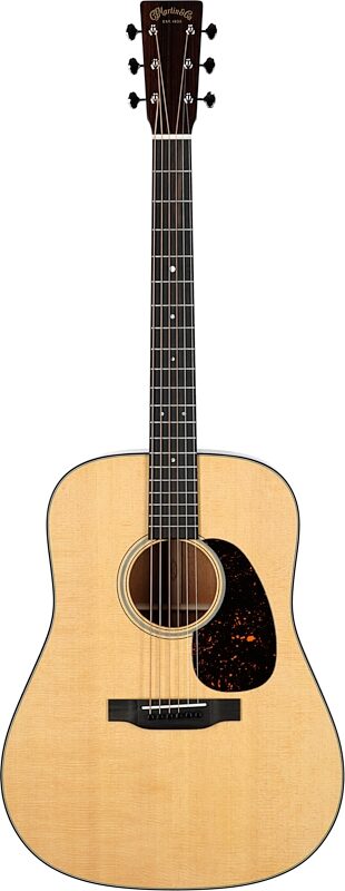 Martin D-18 Dreadnought Acoustic Guitar (with Case), Natural, Serial Number M2824236, Full Straight Front