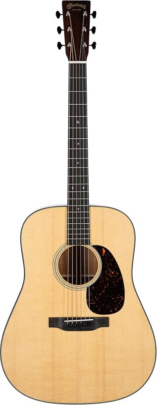 Martin D-18 Dreadnought Acoustic Guitar (with Case), Natural, Serial Number M2822160, Full Straight Front