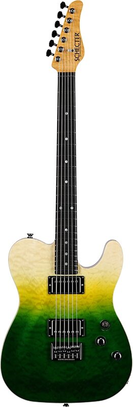 Schecter Japan PT Classic Electric Guitar (with Case), Caribbean Fade Burst, Serial Number J23-01035, Full Straight Front