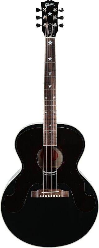 Gibson Everly Brothers J-180 Jumbo Acoustic-Electric Guitar (with Case), Ebony, Serial Number 20644138, Full Straight Front