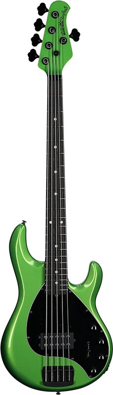 Ernie Ball Music Man StingRay 5 Special Electric Bass, 5-String (with Case), Kiwi Green, Serial Number K03250, Full Straight Front