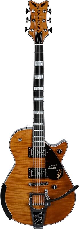 Gretsch G6134TFM-NH Nigel Hendroff Signature Penguin Electric Guitar (with Case), Penguin Amber, Serial Number JT23114430, Full Straight Front