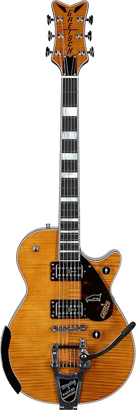 Gretsch G6134TFM-NH Nigel Hendroff Signature Penguin Electric Guitar (with Case), Penguin Amber, Serial Number JT23114436, Full Straight Front