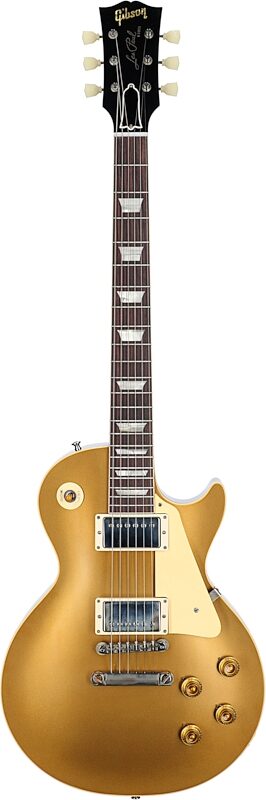 Gibson Custom 57 Les Paul Standard Goldtop VOS Electric Guitar (with Case), Gold Top with Dark Back, Serial Number 74814, Full Straight Front