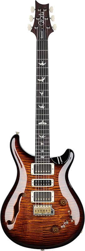 PRS Paul Reed Smith Special Semi-Hollow 10-Top Limited Edition Electric Guitar (with Case), Black Gold Burst, Serial Number 0378707, Full Straight Front